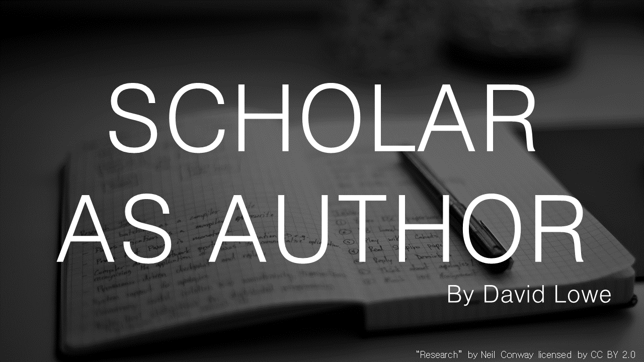 Photo of Introducing: Scholar as Author