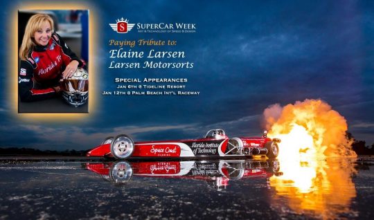 Photo of Jet Dragster Champion Elaine Larsen Honored at SuperCar Week in Palm Beach