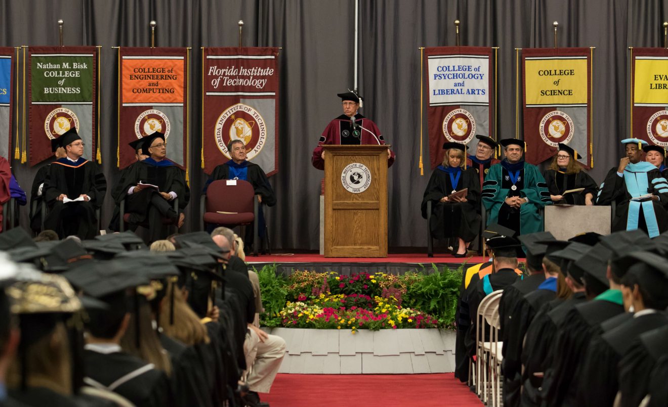 Photo of Joy and ‘Defining Moments’ at Florida Tech Spring Commencement
