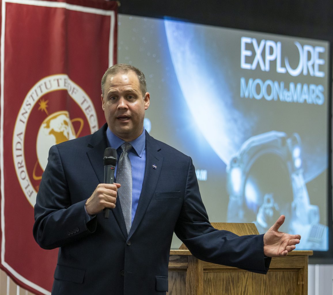 Photo of NASA Administrator Talks Moon Mission, Mars During   Florida Tech Visit