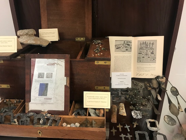 Some celestial navigational tools on display in the Maritime Heritage Collection at Florida Tech
