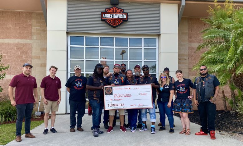 Photo of Unchained Kings Motorcycle Club Raises $12K for Florida Tech’s Scott Center for Autism Treatment