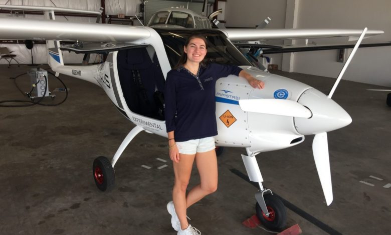 Photo of First-in-the-Nation Electric Plane Energizes Career Aspirations of Aerospace Engineering Student