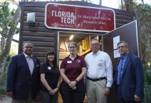 Photo of Brevard Zoo, Florida Tech Dedicate Dr. Mary Helen McCay Research Shed