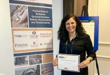 Photo of Carstens Recognized with FAA Faculty/Researcher Award