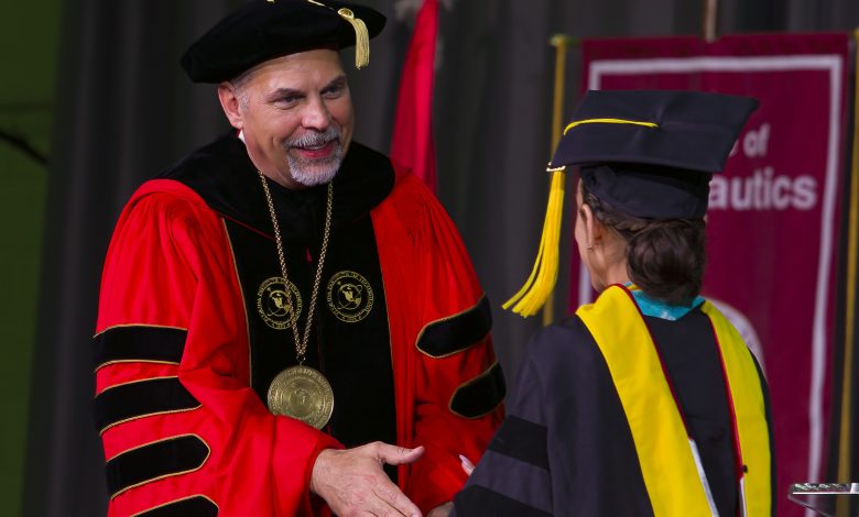 Photo of Rain Does Little to Dampen Smiles and Joy at Florida Tech’s Fall Commencement