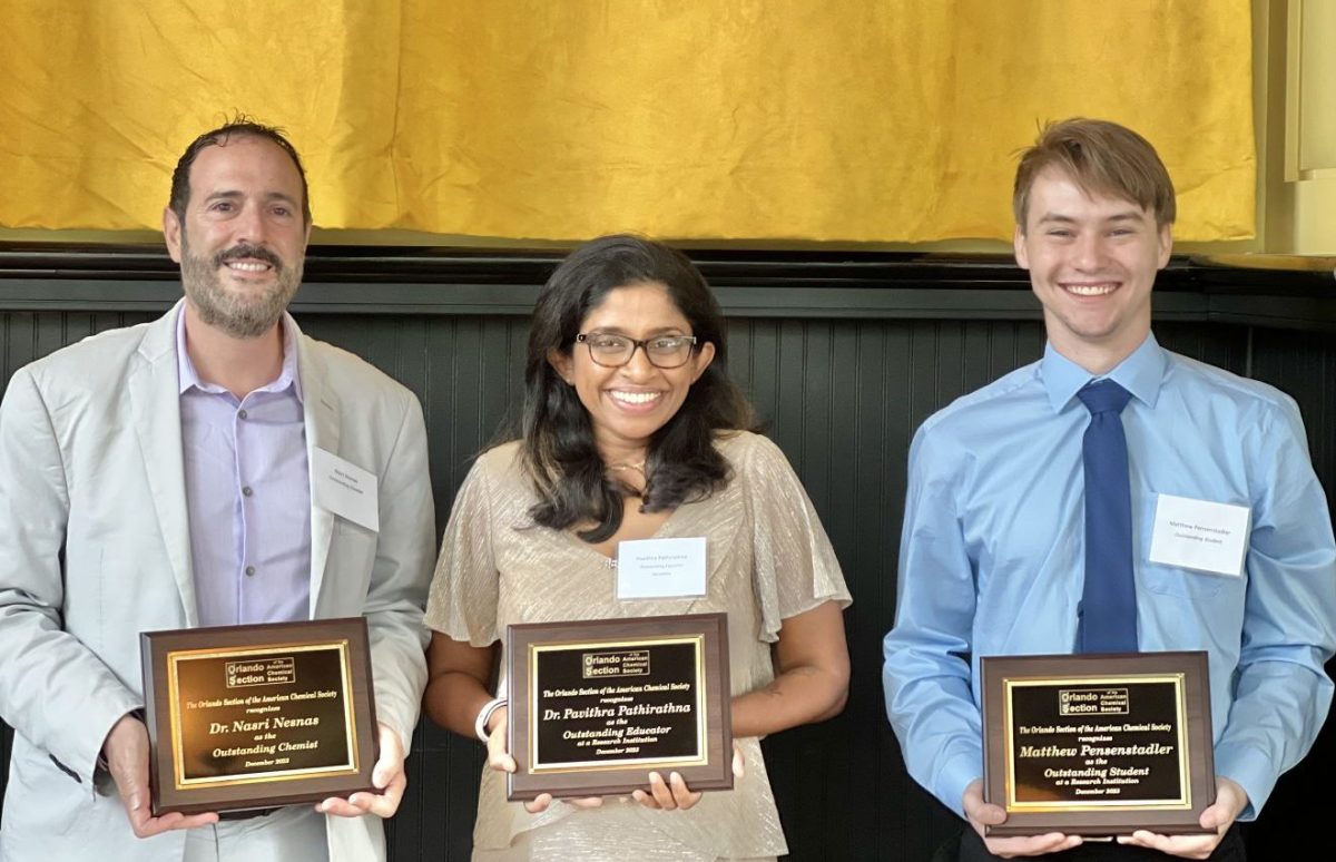 Student, Faculty Honored with Awards at American Chemical Society banquet